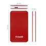 TooQ Caja Externa para Disco Duro 2.5" TQE-2528R USB 3.1, Instalación sin Tornillos, Plug & Play, Hasta 4TB, Compatible con Windows/Mac/Linux - Color Rojo